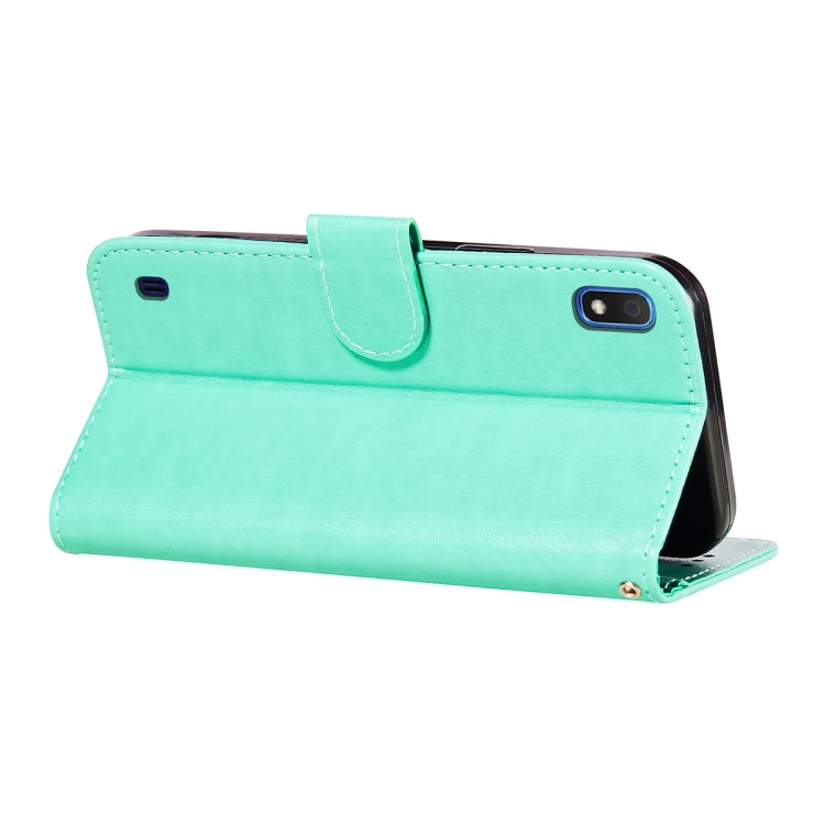For Samsung  Galaxy A10 Flower Vine Embossing Pattern Horizontal Flip Leather Case with Card Slot & Holder & Wallet & Lanyard