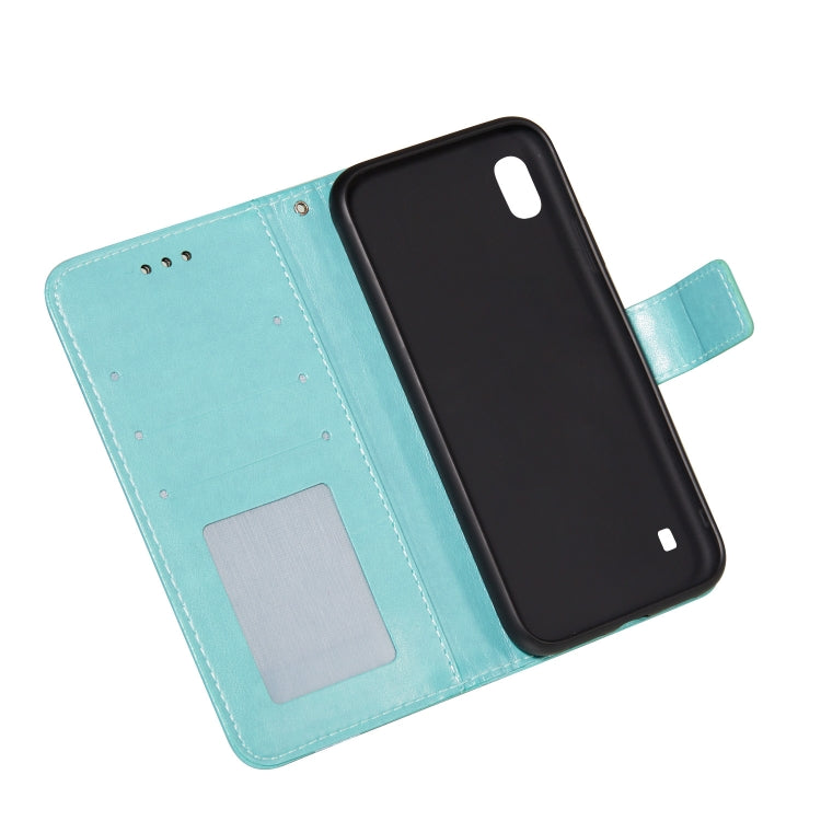 For Samsung  Galaxy A10 Flower Vine Embossing Pattern Horizontal Flip Leather Case with Card Slot & Holder & Wallet & Lanyard