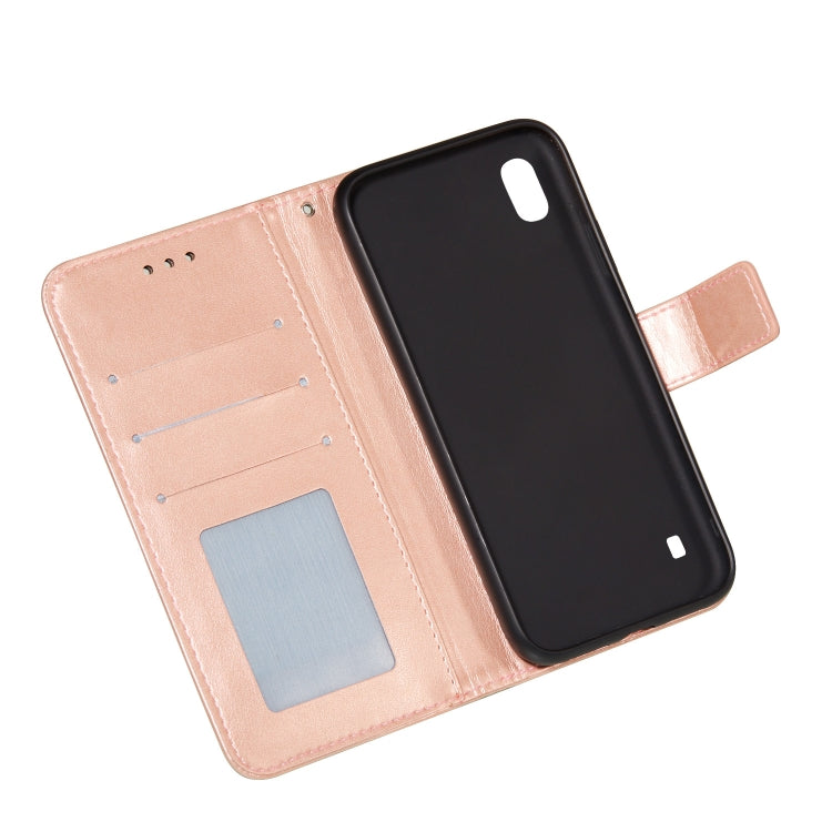 For Samsung  Galaxy A10 Flower Vine Embossing Pattern Horizontal Flip Leather Case with Card Slot & Holder & Wallet & Lanyard