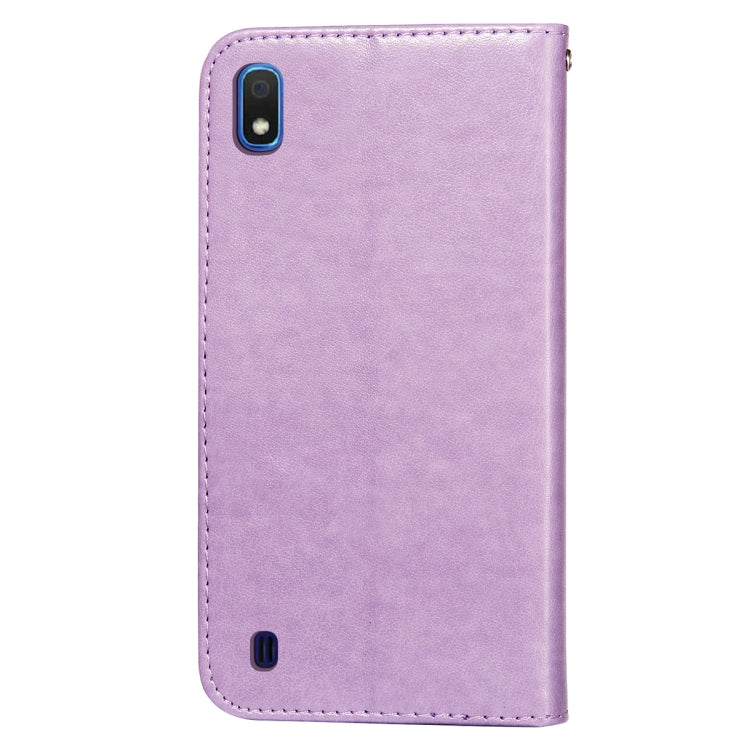 For Samsung  Galaxy A10 Flower Vine Embossing Pattern Horizontal Flip Leather Case with Card Slot & Holder & Wallet & Lanyard