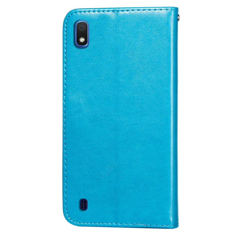 For Samsung  Galaxy A10 Flower Vine Embossing Pattern Horizontal Flip Leather Case with Card Slot & Holder & Wallet & Lanyard