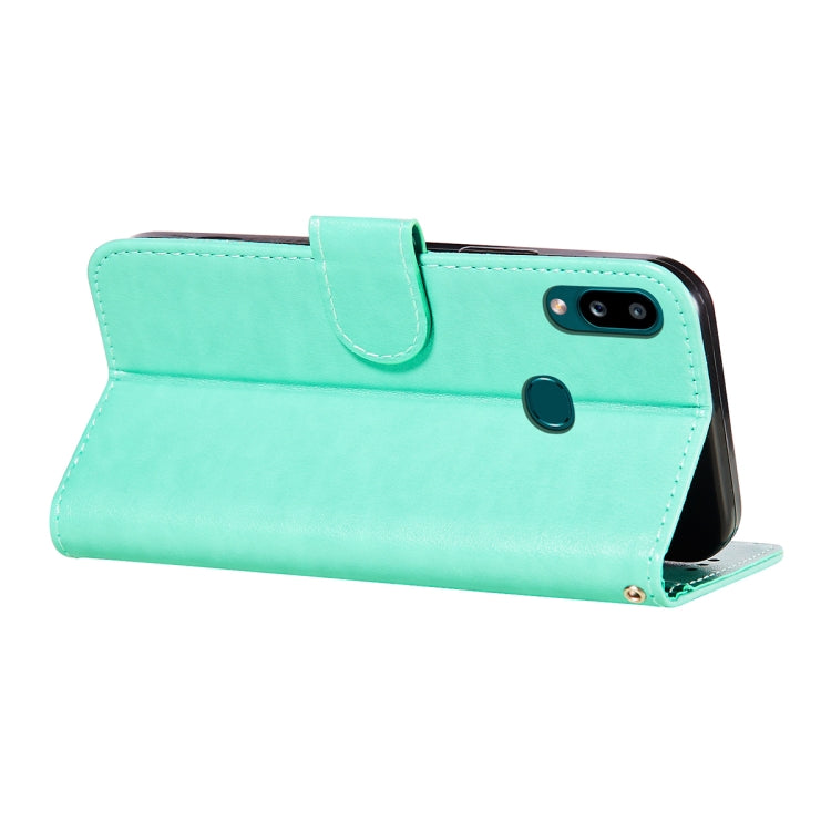 For Samsung  Galaxy A10s Flower Vine Embossing Pattern Horizontal Flip Leather Case with Card Slot & Holder & Wallet & Lanyard