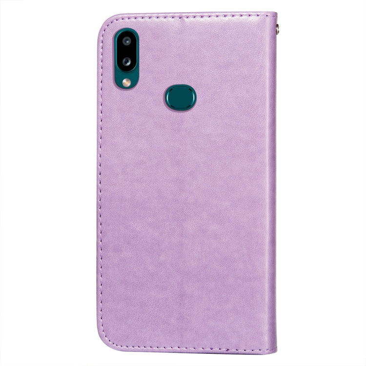 For Samsung  Galaxy A10s Flower Vine Embossing Pattern Horizontal Flip Leather Case with Card Slot & Holder & Wallet & Lanyard