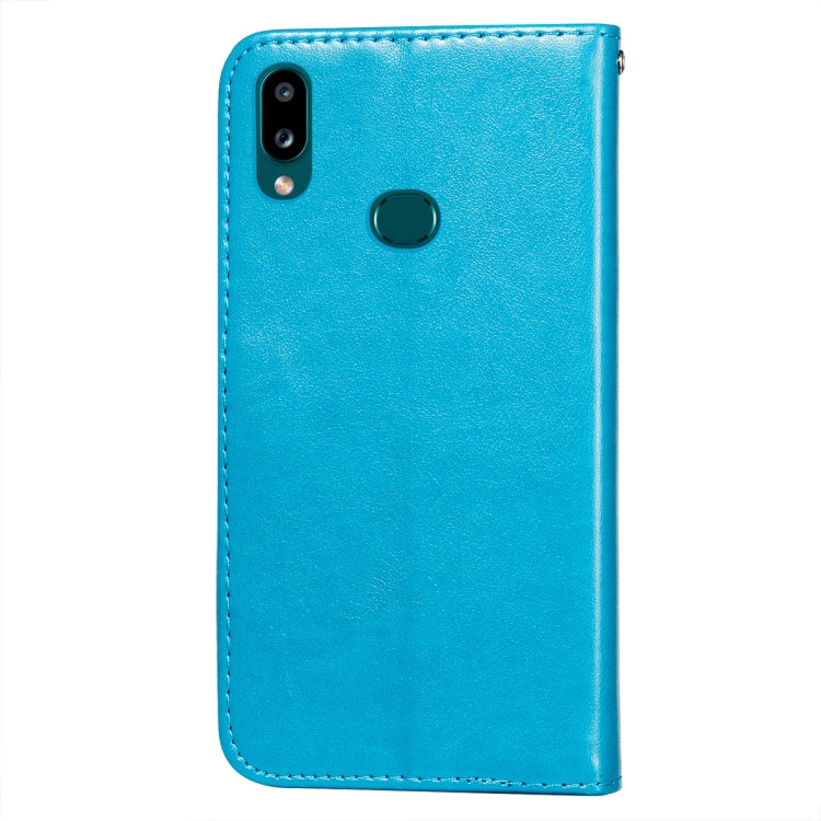 For Samsung  Galaxy A10s Flower Vine Embossing Pattern Horizontal Flip Leather Case with Card Slot & Holder & Wallet & Lanyard