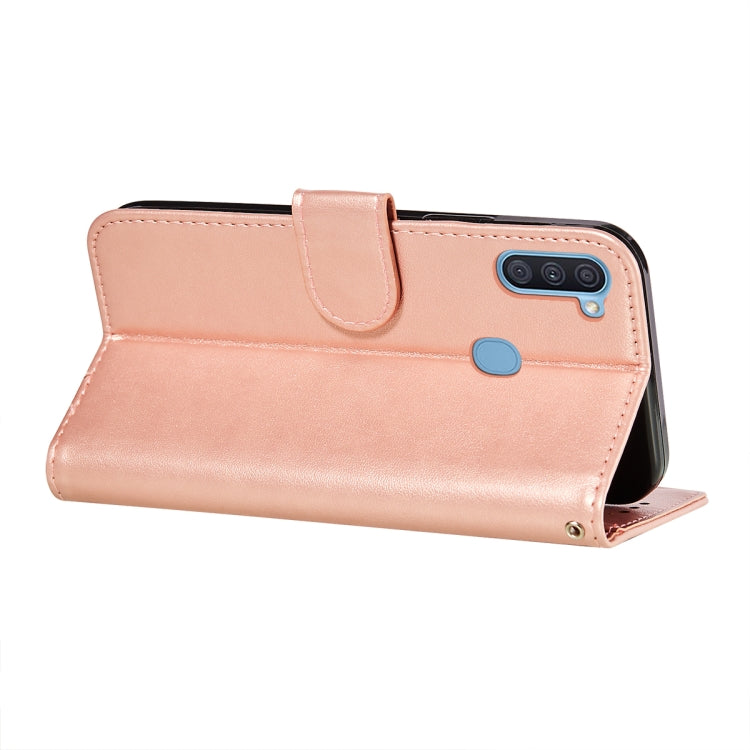 For Samsung  Galaxy A11 / M11 Flower Vine Embossing Pattern Horizontal Flip Leather Case with Card Slot & Holder & Wallet & Lanyard