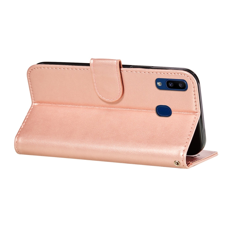 For Samsung Galaxy A20 / A30 Flower Vine Embossing Pattern Horizontal Flip Leather Case with Card Slot & Holder & Wallet & Lanyard
