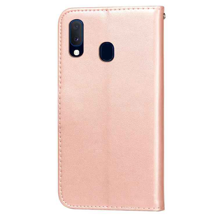 For Samsung  Galaxy A20e Flower Vine Embossing Pattern Horizontal Flip Leather Case with Card Slot & Holder & Wallet & Lanyard