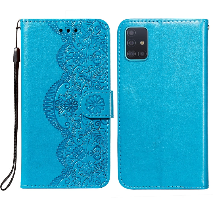 For Samsung Galaxy A81/ Note10 Lite Flower Vine Embossing Pattern Horizontal Flip Leather Case with Card Slot & Holder & Wallet & Lanyard