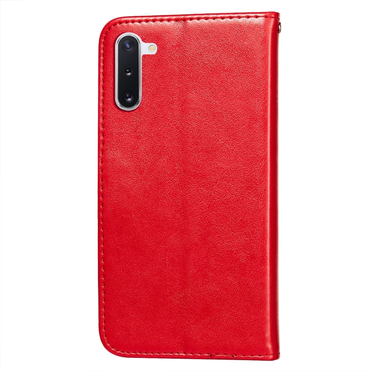 For Samsung Galaxy Note10 Flower Vine Embossing Pattern Horizontal Flip Leather Case with Card Slot & Holder & Wallet & Lanyard