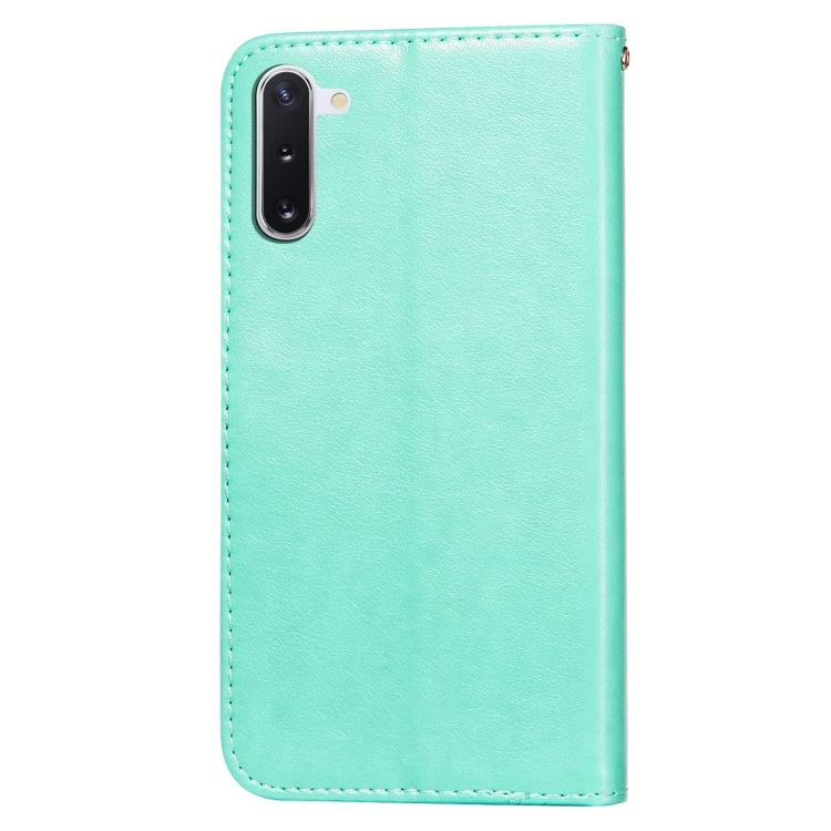 For Samsung Galaxy Note10 Flower Vine Embossing Pattern Horizontal Flip Leather Case with Card Slot & Holder & Wallet & Lanyard