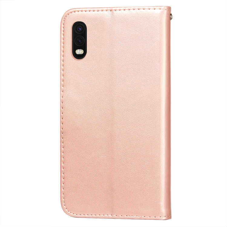 For Samsung Galaxy XCover Pro Flower Vine Embossing Pattern Horizontal Flip Leather Case with Card Slot & Holder & Wallet & Lanyard