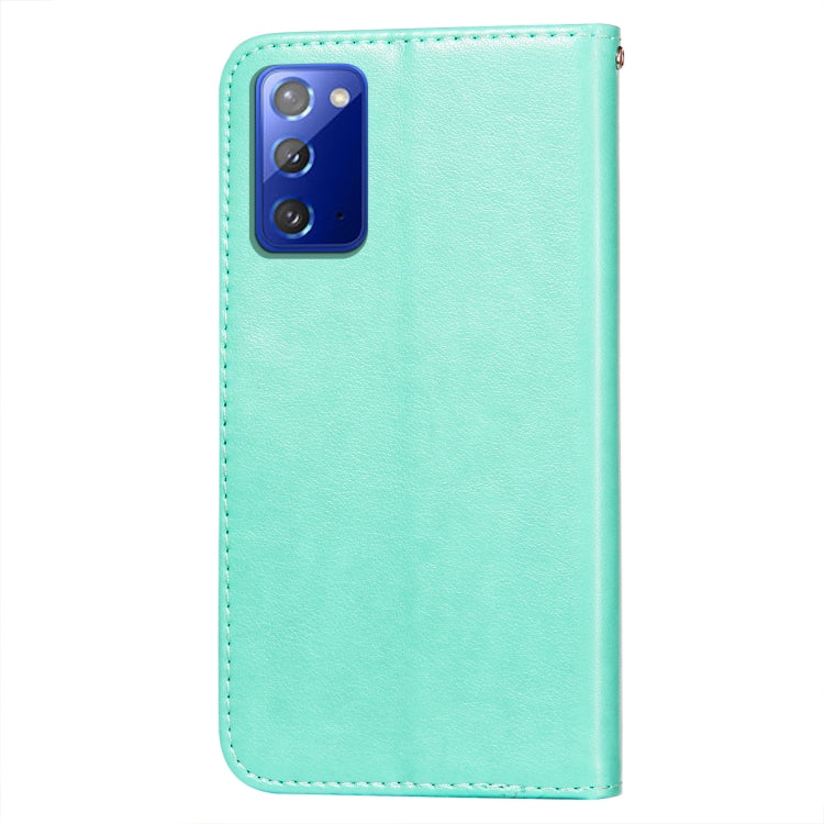 For Samsung  Galaxy Note20 Flower Vine Embossing Pattern Horizontal Flip Leather Case with Card Slot & Holder & Wallet & Lanyard