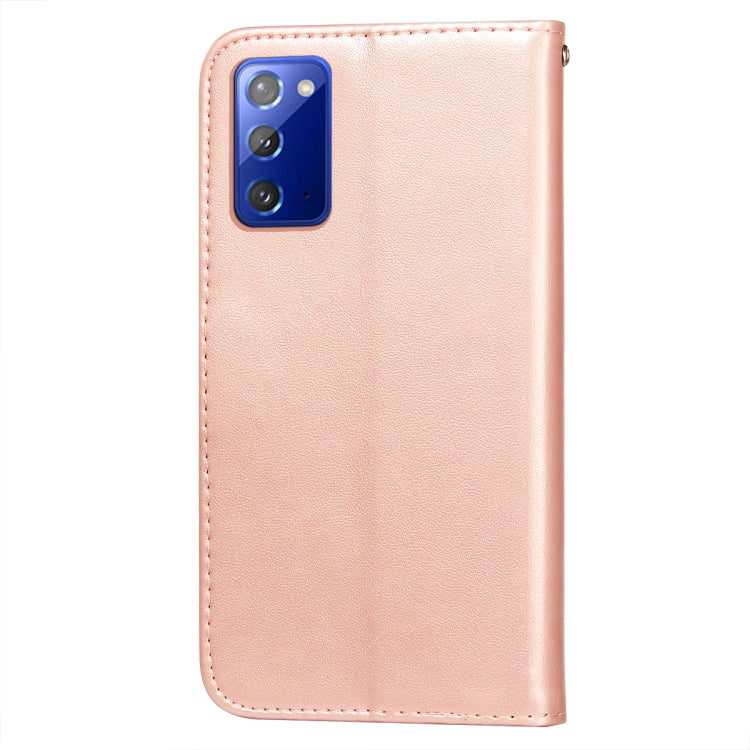 For Samsung  Galaxy Note20 Flower Vine Embossing Pattern Horizontal Flip Leather Case with Card Slot & Holder & Wallet & Lanyard