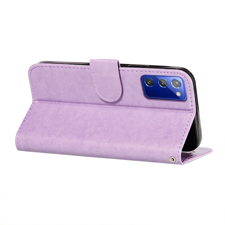 For Samsung  Galaxy Note20 Flower Vine Embossing Pattern Horizontal Flip Leather Case with Card Slot & Holder & Wallet & Lanyard