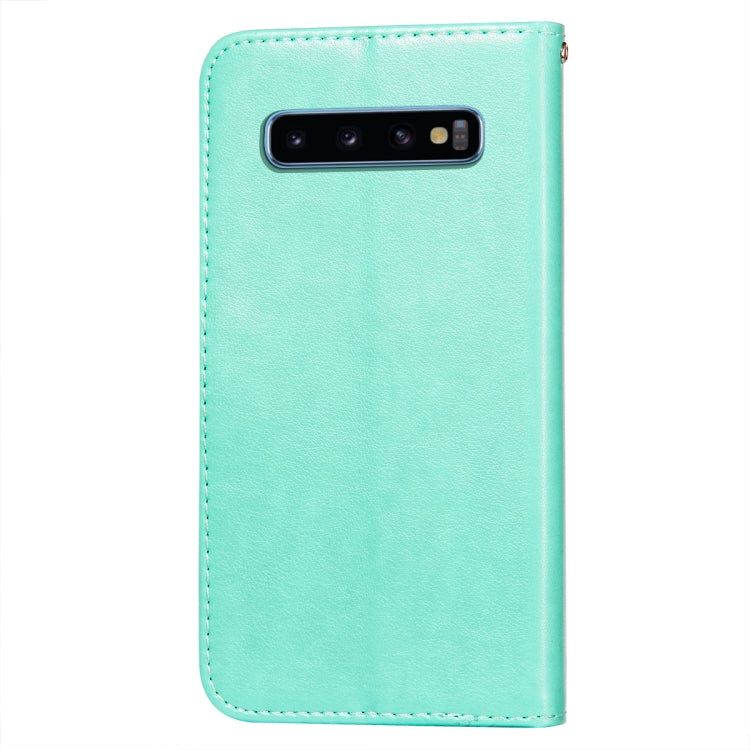 For Samsung  Galaxy S10 Flower Vine Embossing Pattern Horizontal Flip Leather Case with Card Slot & Holder & Wallet & Lanyard
