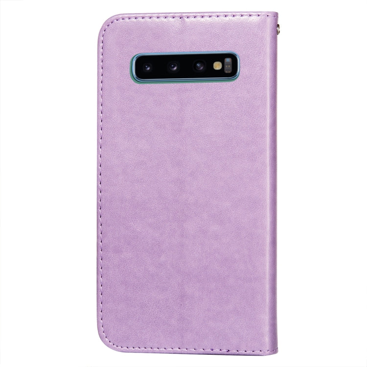 For Samsung  Galaxy S10 Flower Vine Embossing Pattern Horizontal Flip Leather Case with Card Slot & Holder & Wallet & Lanyard