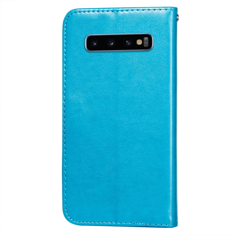 For Samsung  Galaxy S10 Flower Vine Embossing Pattern Horizontal Flip Leather Case with Card Slot & Holder & Wallet & Lanyard