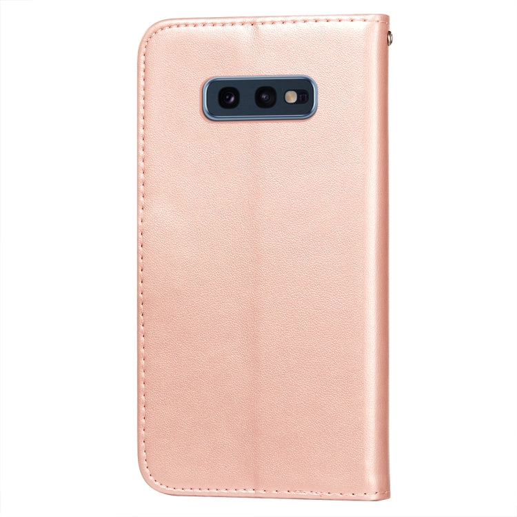 For Samsung  Galaxy S10e Flower Vine Embossing Pattern Horizontal Flip Leather Case with Card Slot & Holder & Wallet & Lanyard