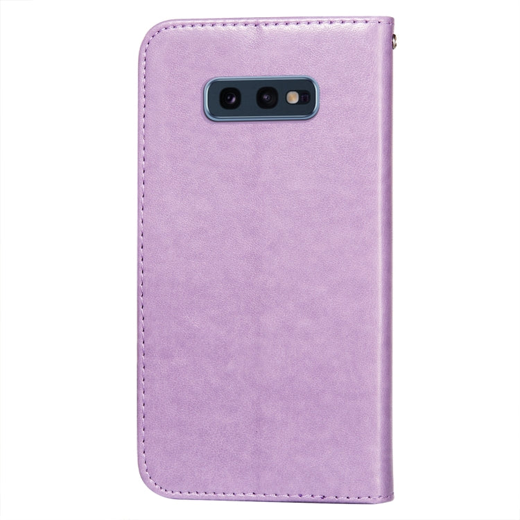 For Samsung  Galaxy S10e Flower Vine Embossing Pattern Horizontal Flip Leather Case with Card Slot & Holder & Wallet & Lanyard