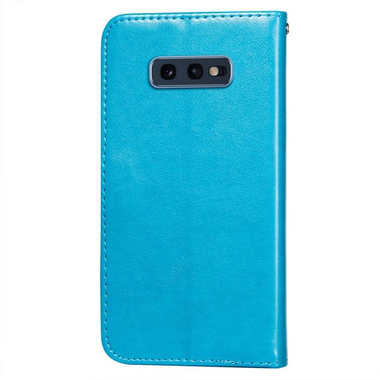 For Samsung  Galaxy S10e Flower Vine Embossing Pattern Horizontal Flip Leather Case with Card Slot & Holder & Wallet & Lanyard