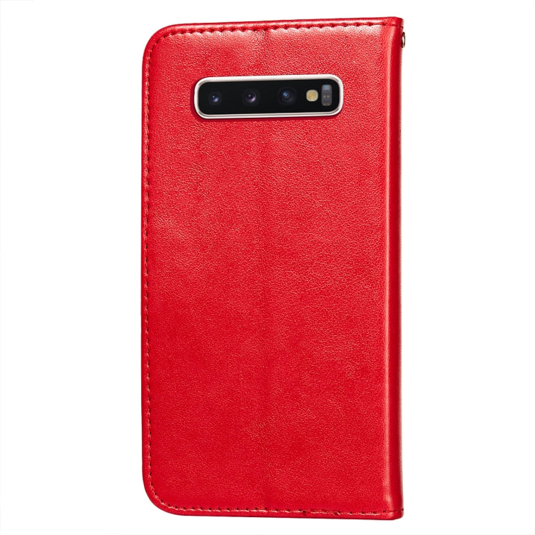 For Samsung  Galaxy S10 Plus Flower Vine Embossing Pattern Horizontal Flip Leather Case with Card Slot & Holder & Wallet & Lanyard