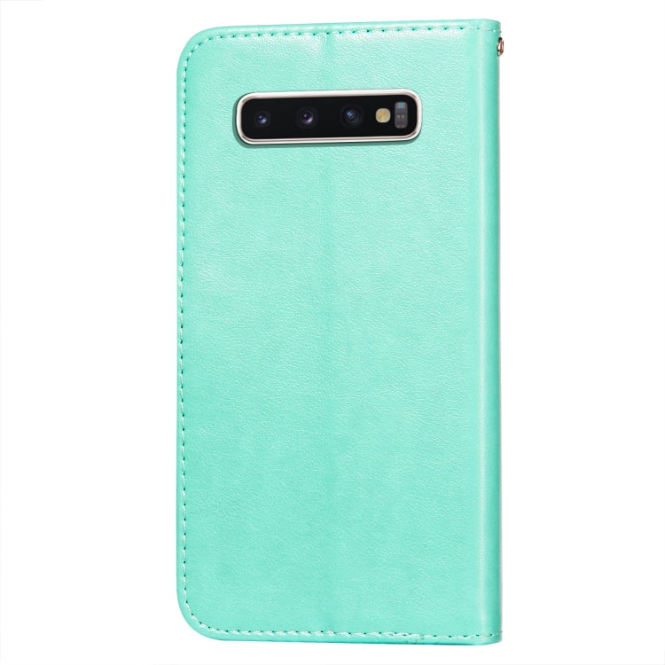 For Samsung  Galaxy S10 Plus Flower Vine Embossing Pattern Horizontal Flip Leather Case with Card Slot & Holder & Wallet & Lanyard