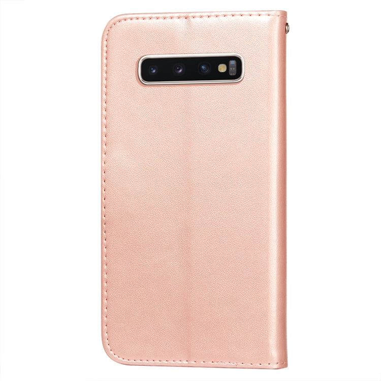 For Samsung  Galaxy S10 Plus Flower Vine Embossing Pattern Horizontal Flip Leather Case with Card Slot & Holder & Wallet & Lanyard