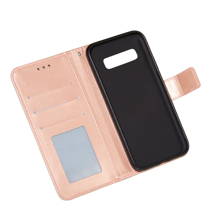 For Samsung  Galaxy S10 Plus Flower Vine Embossing Pattern Horizontal Flip Leather Case with Card Slot & Holder & Wallet & Lanyard