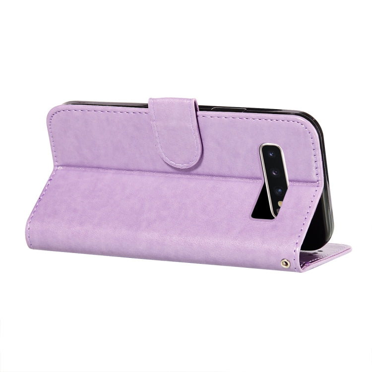 For Samsung  Galaxy S10 Plus Flower Vine Embossing Pattern Horizontal Flip Leather Case with Card Slot & Holder & Wallet & Lanyard