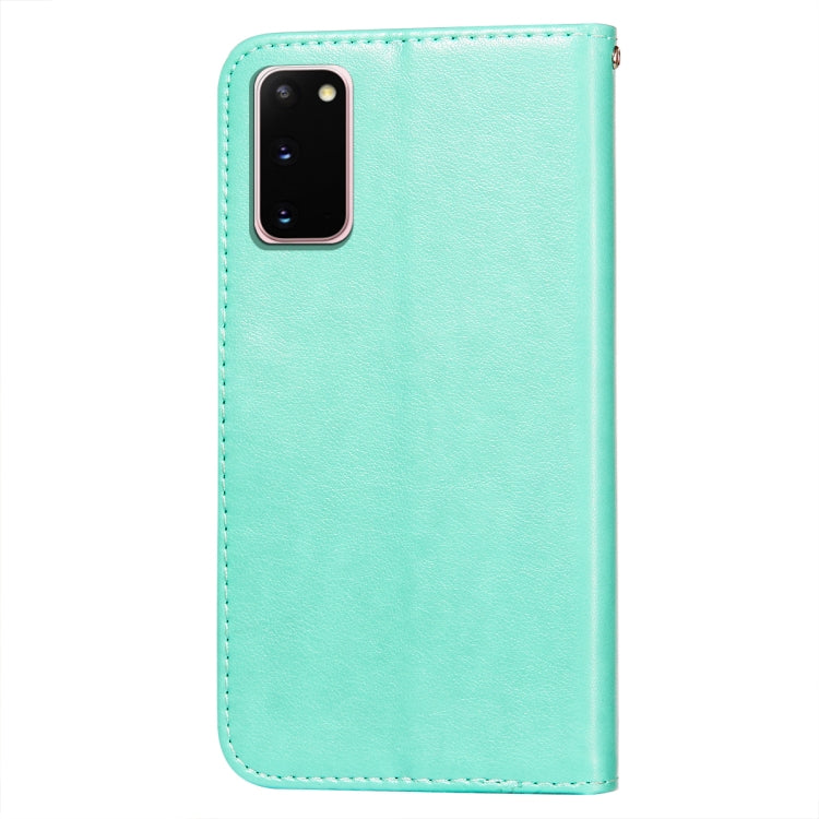 For Samsung  Galaxy S20 Flower Vine Embossing Pattern Horizontal Flip Leather Case with Card Slot & Holder & Wallet & Lanyard