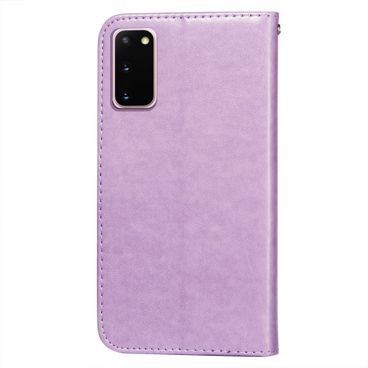 For Samsung  Galaxy S20 Flower Vine Embossing Pattern Horizontal Flip Leather Case with Card Slot & Holder & Wallet & Lanyard