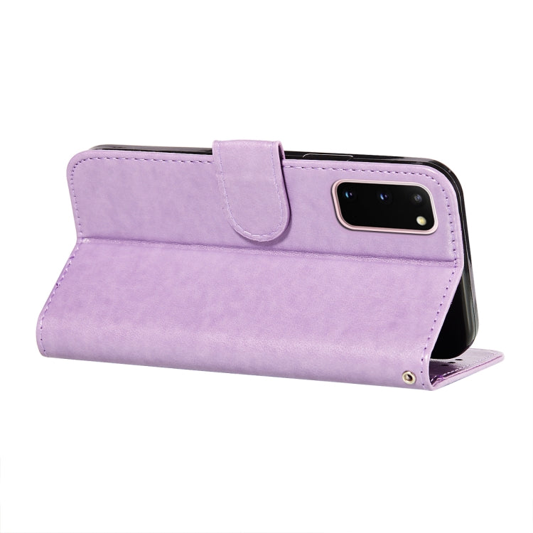 For Samsung  Galaxy S20 Flower Vine Embossing Pattern Horizontal Flip Leather Case with Card Slot & Holder & Wallet & Lanyard