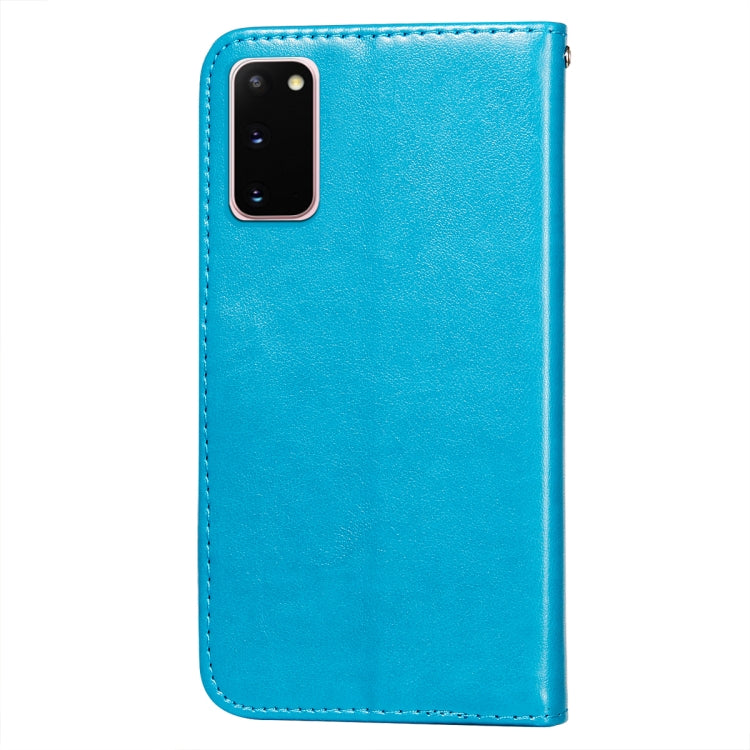 For Samsung  Galaxy S20 Flower Vine Embossing Pattern Horizontal Flip Leather Case with Card Slot & Holder & Wallet & Lanyard