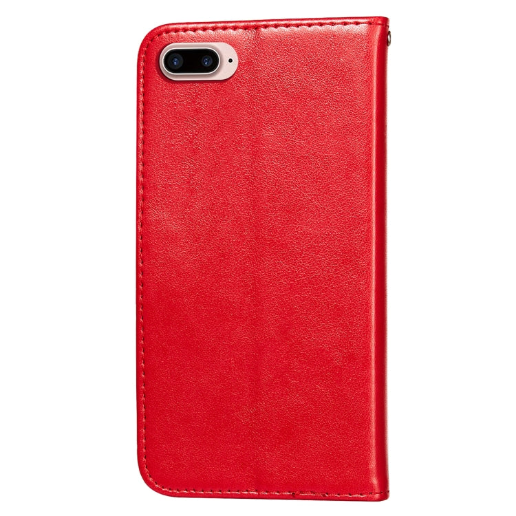 Flower Vine Embossing Pattern Horizontal Flip Leather Case with Card Slot & Holder & Wallet & Lanyard For iPhone 8 Plus & 7 Plus