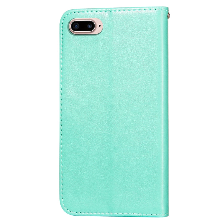 Flower Vine Embossing Pattern Horizontal Flip Leather Case with Card Slot & Holder & Wallet & Lanyard For iPhone 8 Plus & 7 Plus