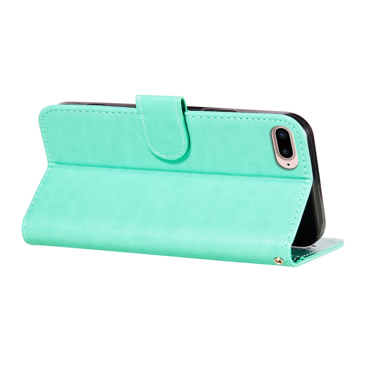 Flower Vine Embossing Pattern Horizontal Flip Leather Case with Card Slot & Holder & Wallet & Lanyard For iPhone 8 Plus & 7 Plus