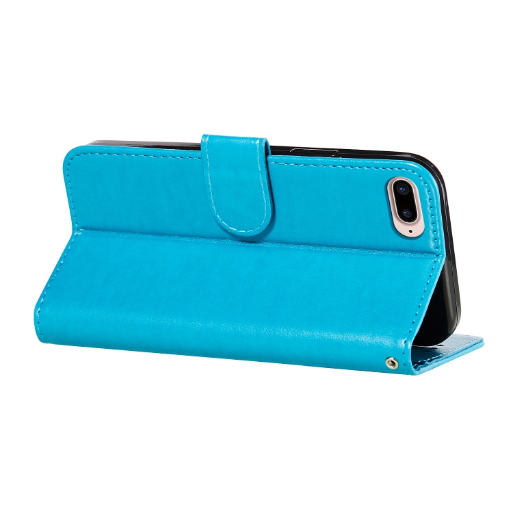 Flower Vine Embossing Pattern Horizontal Flip Leather Case with Card Slot & Holder & Wallet & Lanyard For iPhone 8 Plus & 7 Plus