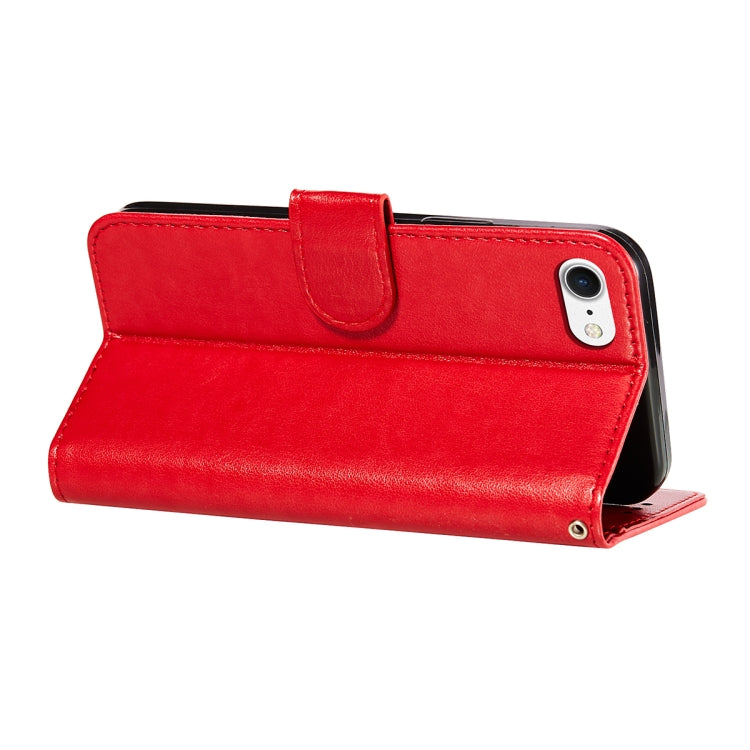 For iPhone SE 2022 / SE 2020 / 8 / 7 Flower Vine Embossing Pattern Horizontal Flip Leather Case with Card Slot & Holder & Wallet & Lanyard