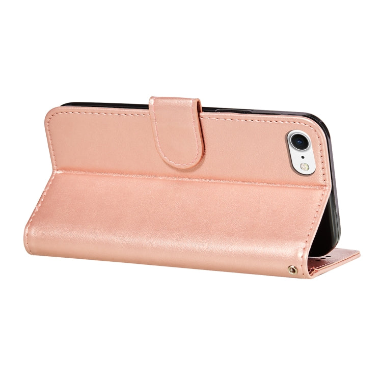 For iPhone SE 2022 / SE 2020 / 8 / 7 Flower Vine Embossing Pattern Horizontal Flip Leather Case with Card Slot & Holder & Wallet & Lanyard