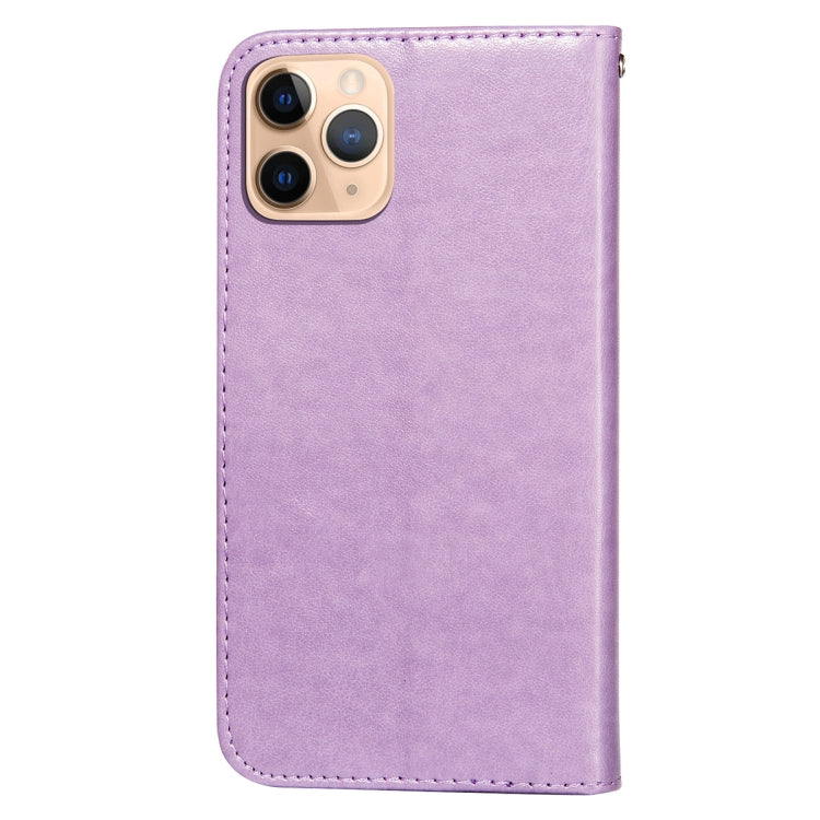 For iPhone 11 Pro Flower Vine Embossing Pattern Horizontal Flip Leather Case with Card Slot & Holder & Wallet & Lanyard