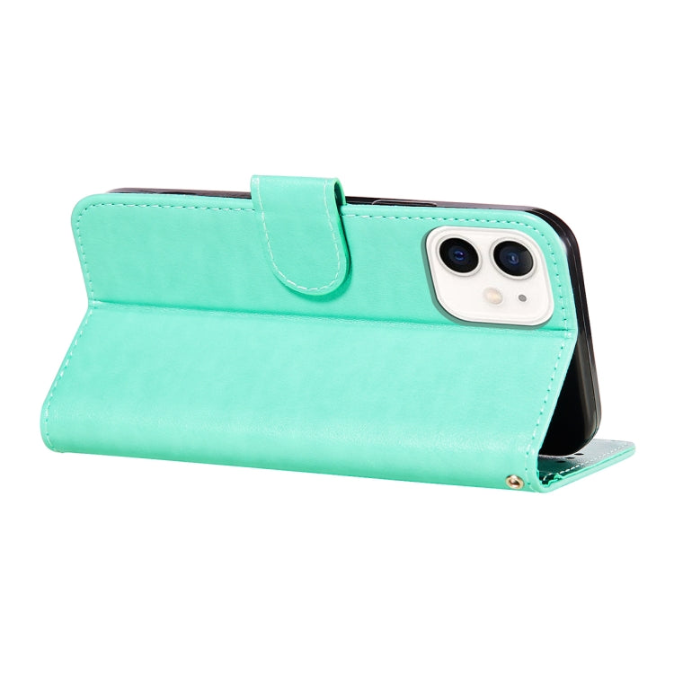 For iPhone 12 mini Flower Vine Embossing Pattern Horizontal Flip Leather Case with Card Slot & Holder & Wallet & Lanyard