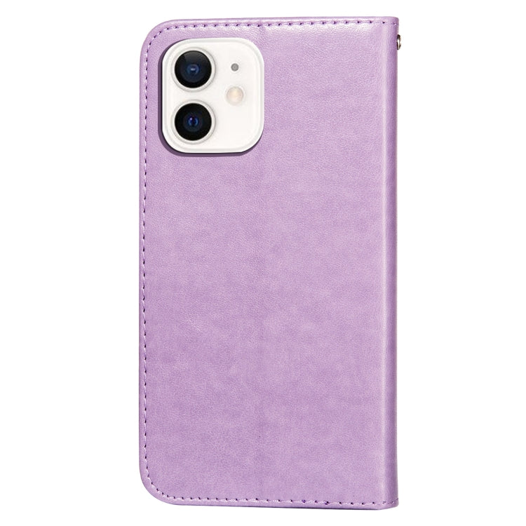For iPhone 12 mini Flower Vine Embossing Pattern Horizontal Flip Leather Case with Card Slot & Holder & Wallet & Lanyard