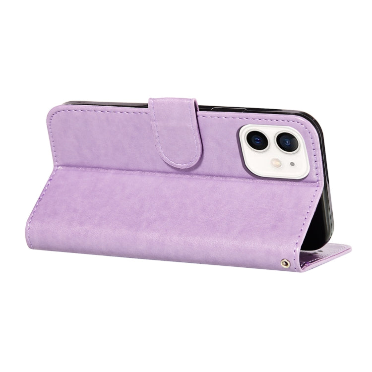 For iPhone 12 mini Flower Vine Embossing Pattern Horizontal Flip Leather Case with Card Slot & Holder & Wallet & Lanyard