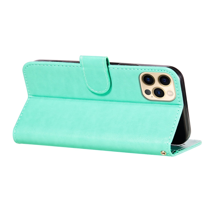 For iPhone 12 / 12 Pro Flower Vine Embossing Pattern Horizontal Flip Leather Case with Card Slot & Holder & Wallet & Lanyard