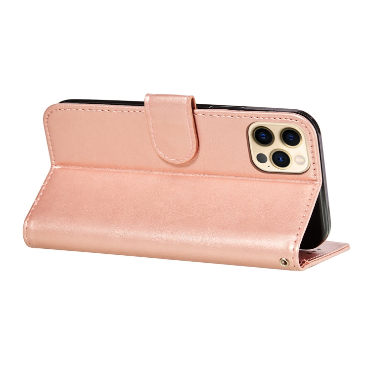 For iPhone 12 / 12 Pro Flower Vine Embossing Pattern Horizontal Flip Leather Case with Card Slot & Holder & Wallet & Lanyard