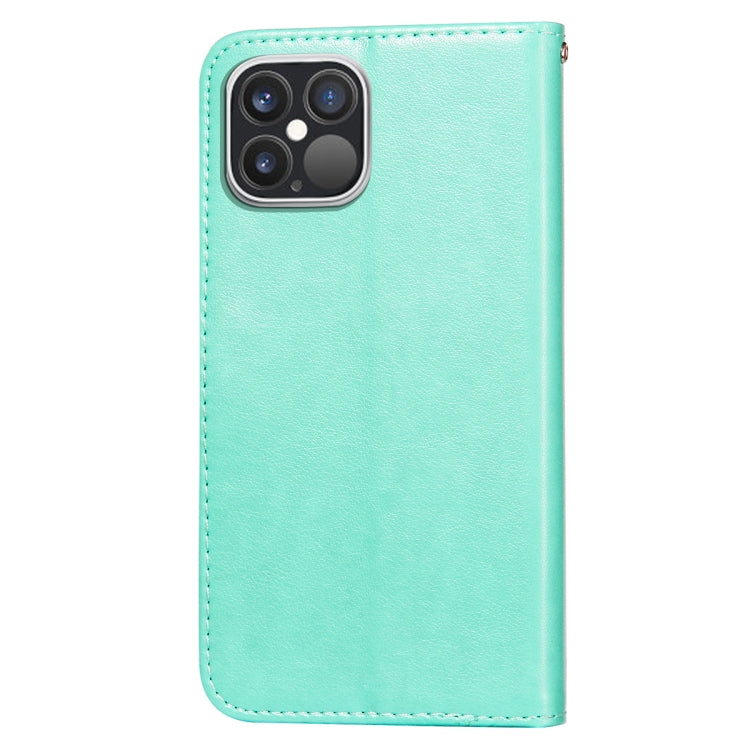 For iPhone 12 Pro Max Flower Vine Embossing Pattern Horizontal Flip Leather Case with Card Slot & Holder & Wallet & Lanyard