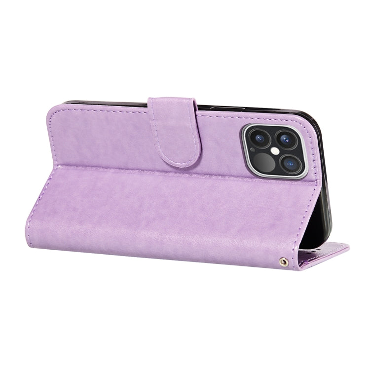 For iPhone 12 Pro Max Flower Vine Embossing Pattern Horizontal Flip Leather Case with Card Slot & Holder & Wallet & Lanyard
