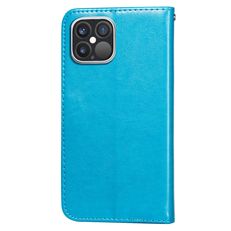 For iPhone 12 Pro Max Flower Vine Embossing Pattern Horizontal Flip Leather Case with Card Slot & Holder & Wallet & Lanyard