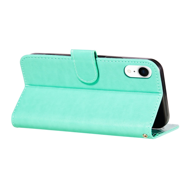 For iPhone XR Flower Vine Embossing Pattern Horizontal Flip Leather Case with Card Slot & Holder & Wallet & Lanyard