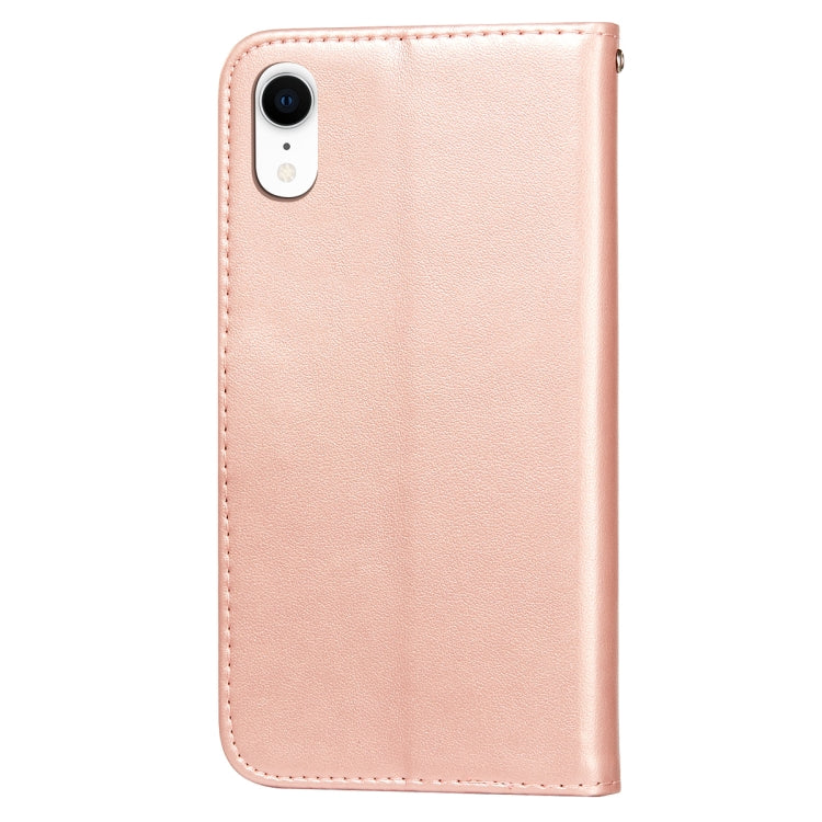 For iPhone XR Flower Vine Embossing Pattern Horizontal Flip Leather Case with Card Slot & Holder & Wallet & Lanyard